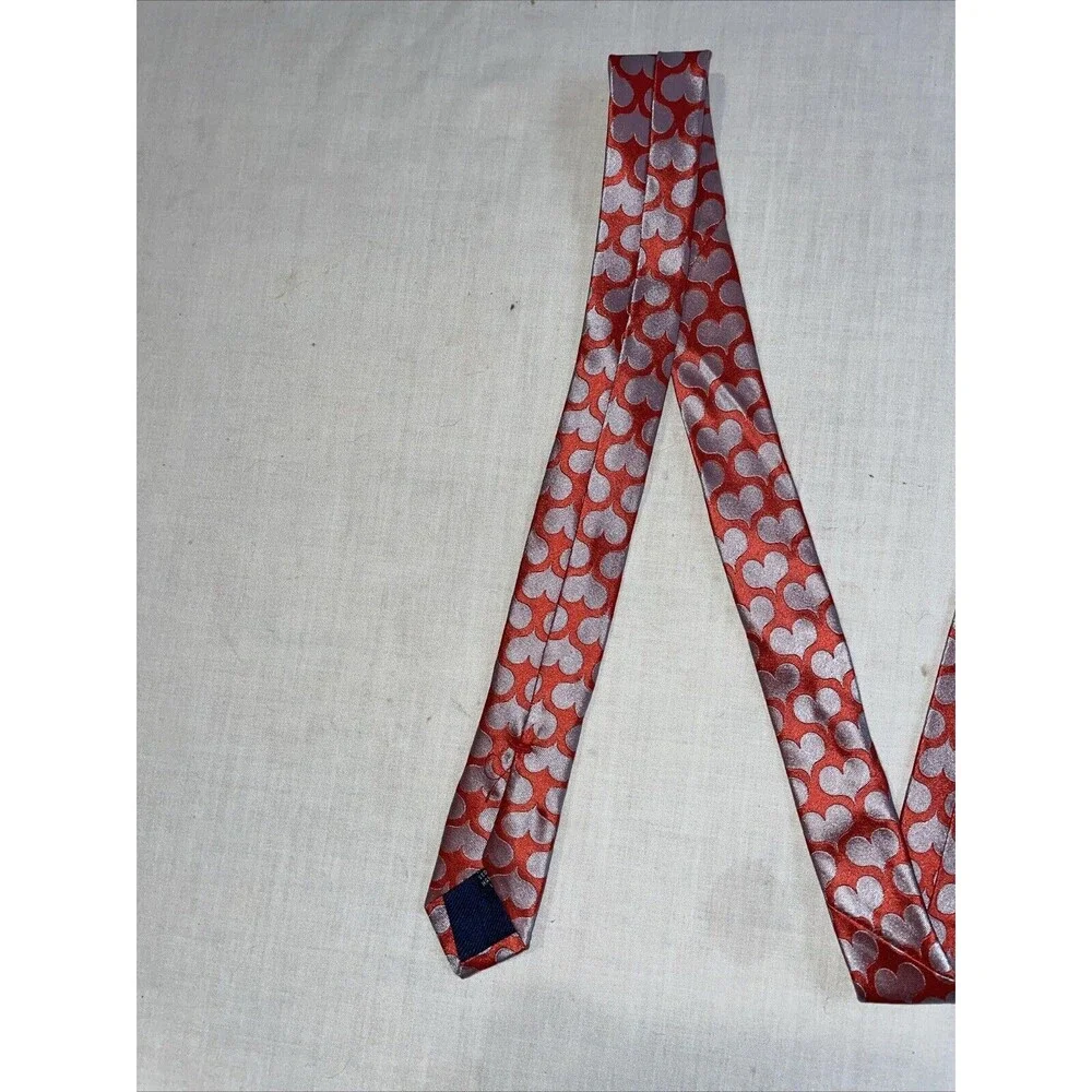 Desantis Collection Men’s Dress Tie Size 58” Pink Hearts Business Formal City